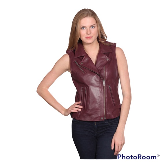 💫HP💫NuBorn Leather NWT - Lady Biker’s Lambskin Vest 3X - Picture 2 of 16